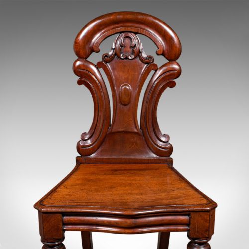 ANTIQUE HALL CHAIR SCOTTISH WALNUT OCCASIONAL RECEPTION SEAT REGENCY 1820 - ADDITIONAL PHOTO 7