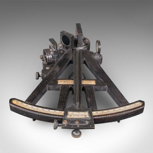 ANTIQUE CASED OCTANT SCOTTISH EBONY NAVIGATION INSTRUMENT SEXTANT VICTORIAN - ADDITIONAL PHOTO 2