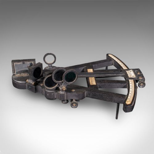 ANTIQUE CASED OCTANT SCOTTISH EBONY NAVIGATION INSTRUMENT SEXTANT VICTORIAN - ADDITIONAL PHOTO 3