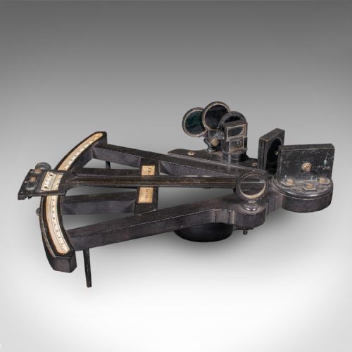 ANTIQUE CASED OCTANT SCOTTISH EBONY NAVIGATION INSTRUMENT SEXTANT VICTORIAN - ADDITIONAL PHOTO 4