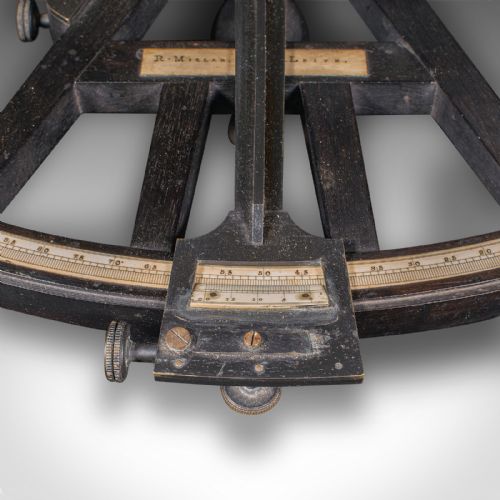 ANTIQUE CASED OCTANT SCOTTISH EBONY NAVIGATION INSTRUMENT SEXTANT VICTORIAN - ADDITIONAL PHOTO 5