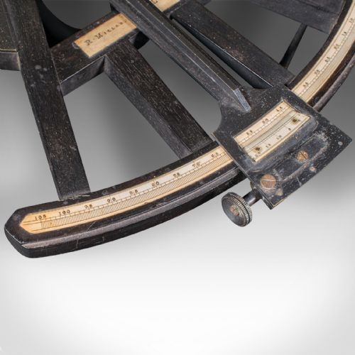 ANTIQUE CASED OCTANT SCOTTISH EBONY NAVIGATION INSTRUMENT SEXTANT VICTORIAN - ADDITIONAL PHOTO 6