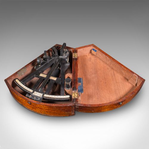ANTIQUE CASED OCTANT SCOTTISH EBONY NAVIGATION INSTRUMENT SEXTANT VICTORIAN - ADDITIONAL PHOTO 11