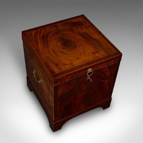 ANTIQUE CELLARETTE ENGLISH WINE CELLAR FIRESIDE STORE BLANKET BOX GEORGIAN - ADDITIONAL PHOTO 7