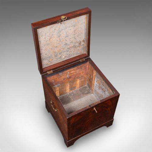 ANTIQUE CELLARETTE ENGLISH WINE CELLAR FIRESIDE STORE BLANKET BOX GEORGIAN - ADDITIONAL PHOTO 9