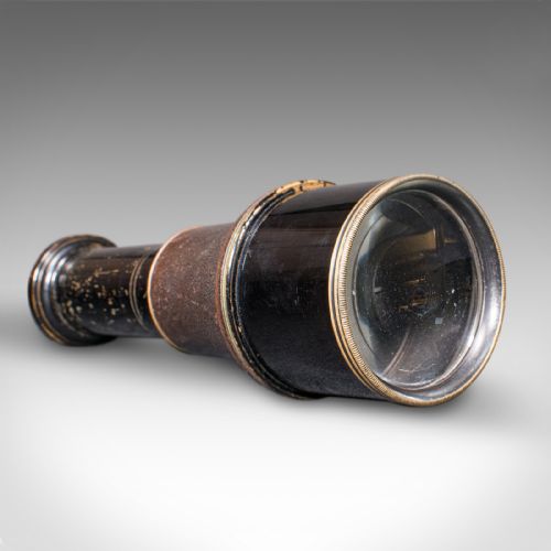 SMALL ANTIQUE OPERA MONOCULAR GERMAN BRASS LEATHER VIEWING SCOPE VICTORIAN - ADDITIONAL PHOTO 5