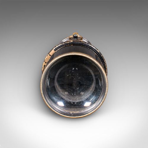 SMALL ANTIQUE OPERA MONOCULAR GERMAN BRASS LEATHER VIEWING SCOPE VICTORIAN - ADDITIONAL PHOTO 6