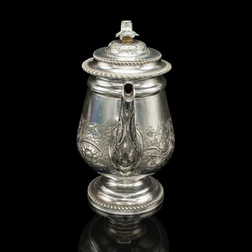ANTIQUE COFFEE POT ENGLISH OLD SHEFFIELD SILVER PLATE TEA KETTLE REGENCY - ADDITIONAL PHOTO 1