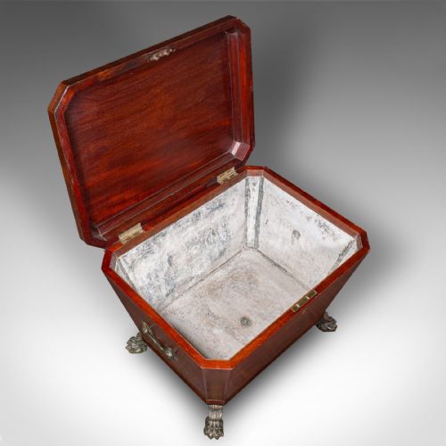 ANTIQUE SARCOPHAGUS CELLARETTE ENGLISH WINE COOLER STORAGE CASE GEORGIAN - ADDITIONAL PHOTO 7