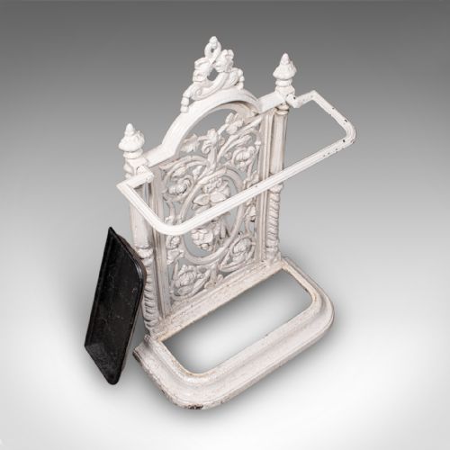 ANTIQUE PORTICO STICK STAND ENGLISH CAST IRON HALL UMBRELLA LOOP VICTORIAN - ADDITIONAL PHOTO 6