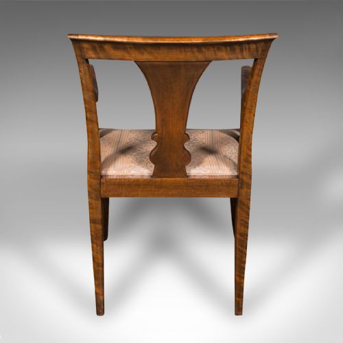 VINTAGE ELBOW CHAIR CONTINENTAL SATINWOOD SEAT BIEDERMEIER TASTE ART DECO - ADDITIONAL PHOTO 3