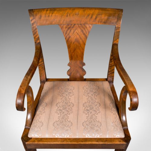VINTAGE ELBOW CHAIR CONTINENTAL SATINWOOD SEAT BIEDERMEIER TASTE ART DECO - ADDITIONAL PHOTO 6