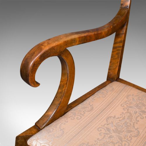 VINTAGE ELBOW CHAIR CONTINENTAL SATINWOOD SEAT BIEDERMEIER TASTE ART DECO - ADDITIONAL PHOTO 9