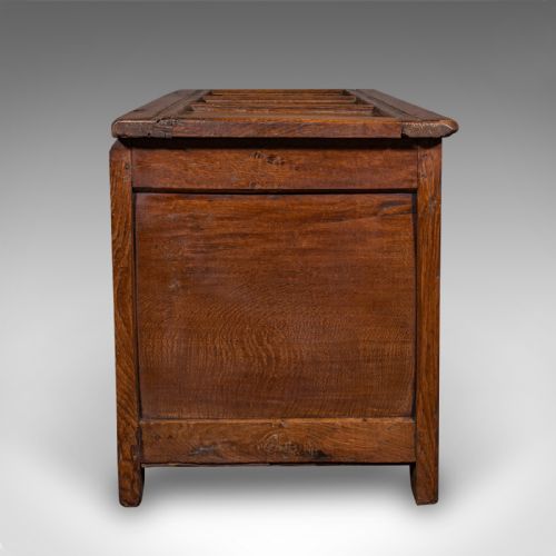 fig 2. Large Antique Coffer, English, Oak Storage Trunk, Linen Chest, William III, 1700