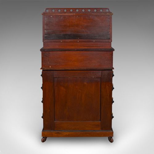 ANTIQUE AESTHETIC PERIOD DAVENPORT ENGLISH WALNUT WRITING DESK VICTORIAN - ADDITIONAL PHOTO 5