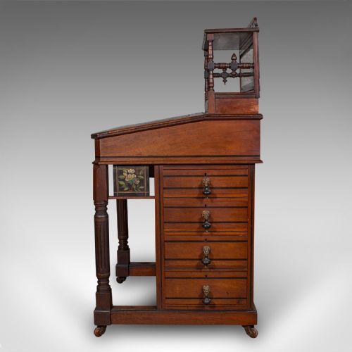 ANTIQUE AESTHETIC PERIOD DAVENPORT ENGLISH WALNUT WRITING DESK VICTORIAN - ADDITIONAL PHOTO 6