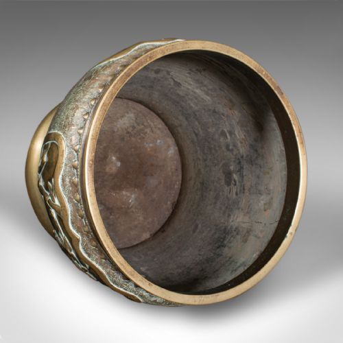 ANTIQUE EDO PERIOD DECORATIVE PLANTER JAPANESE BRONZE JARDINIERE VICTORIAN - ADDITIONAL PHOTO 4