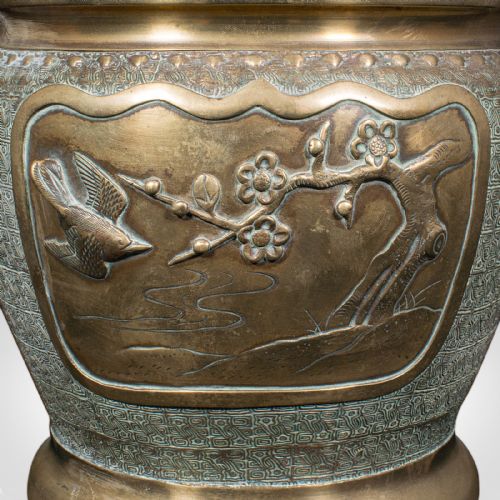 ANTIQUE EDO PERIOD DECORATIVE PLANTER JAPANESE BRONZE JARDINIERE VICTORIAN - ADDITIONAL PHOTO 6