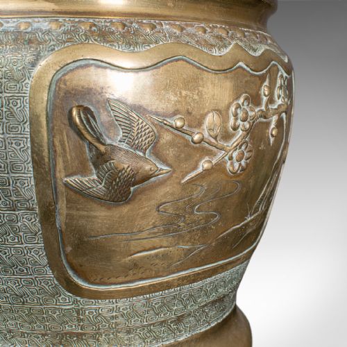 ANTIQUE EDO PERIOD DECORATIVE PLANTER JAPANESE BRONZE JARDINIERE VICTORIAN - ADDITIONAL PHOTO 9