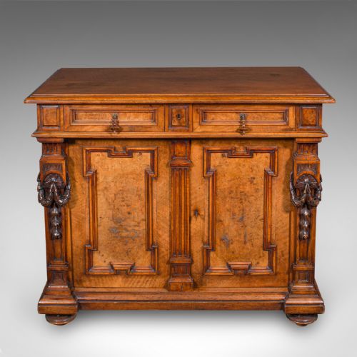 ANTIQUE DRAWING ROOM CABINET FRENCH WALNUT BUFFET NEOCLASSICAL VICTORIAN - ADDITIONAL PHOTO 1