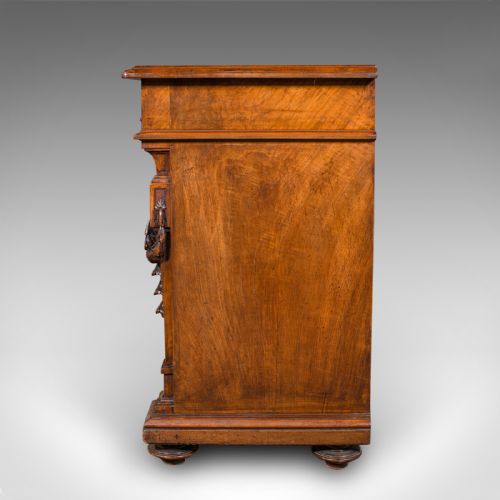 ANTIQUE DRAWING ROOM CABINET FRENCH WALNUT BUFFET NEOCLASSICAL VICTORIAN - ADDITIONAL PHOTO 5