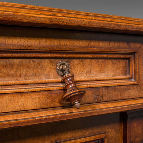 ANTIQUE DRAWING ROOM CABINET FRENCH WALNUT BUFFET NEOCLASSICAL VICTORIAN - ADDITIONAL PHOTO 7