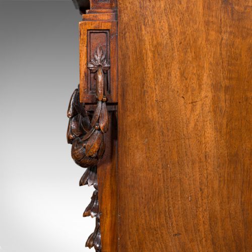 ANTIQUE DRAWING ROOM CABINET FRENCH WALNUT BUFFET NEOCLASSICAL VICTORIAN - ADDITIONAL PHOTO 9