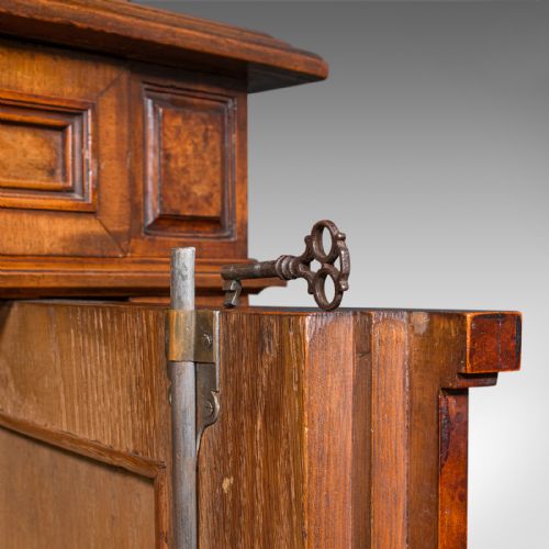ANTIQUE DRAWING ROOM CABINET FRENCH WALNUT BUFFET NEOCLASSICAL VICTORIAN - ADDITIONAL PHOTO 11