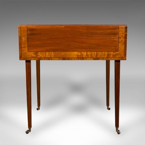 fig 3. Antique Pembroke Table, English, Drop Leaf, Occasional, Tea, Regency, Circa 1820