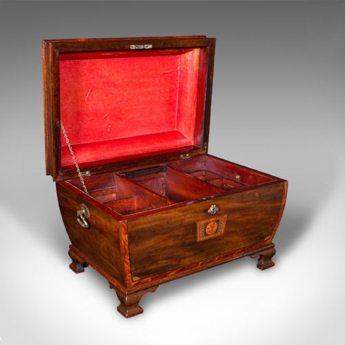 fig 1. Antique Drawing Room Tea Blender's Box, English, Loose Leaf Caddy, Regency, 1820