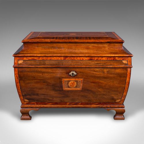 fig 2. Antique Drawing Room Tea Blender's Box, English, Loose Leaf Caddy, Regency, 1820