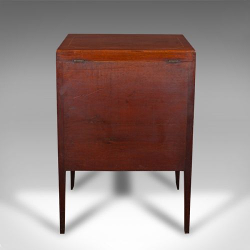 ANTIQUE DRAWING ROOM SHOW CABINET ENGLISH BURR WALNUT CHEST ON STAND REGENCY - ADDITIONAL PHOTO 5