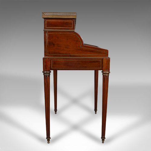 ANTIQUE LADY'S WRITING DESK FRENCH MARBLE ROLL TOP BUREAUX VICTORIAN C1850 - ADDITIONAL PHOTO 4