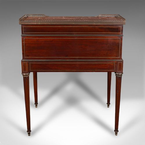ANTIQUE LADY'S WRITING DESK FRENCH MARBLE ROLL TOP BUREAUX VICTORIAN C1850 - ADDITIONAL PHOTO 5