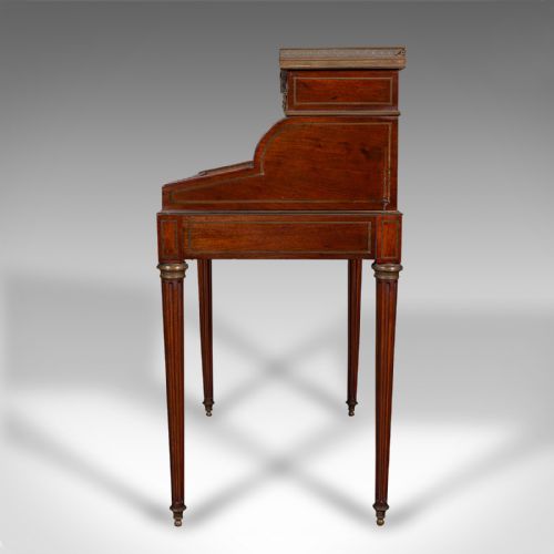 ANTIQUE LADY'S WRITING DESK FRENCH MARBLE ROLL TOP BUREAUX VICTORIAN C1850 - ADDITIONAL PHOTO 6