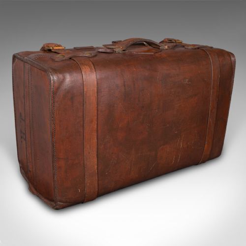 fig 4. Antique Country Gentleman's Suitcase, Scottish, Leather, Travel Case, Edwardian