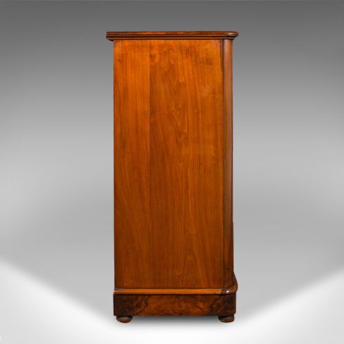 LARGE ANTIQUE GENTLEMAN'S TALLBOY ENGLISH WALNUT CHEST OF DRAWERS VICTORIAN - ADDITIONAL PHOTO 2