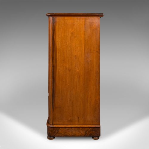 LARGE ANTIQUE GENTLEMAN'S TALLBOY ENGLISH WALNUT CHEST OF DRAWERS VICTORIAN - ADDITIONAL PHOTO 3