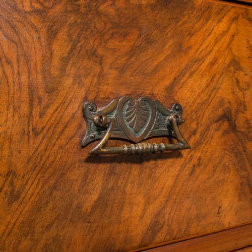 LARGE ANTIQUE GENTLEMAN'S TALLBOY ENGLISH WALNUT CHEST OF DRAWERS VICTORIAN - ADDITIONAL PHOTO 10