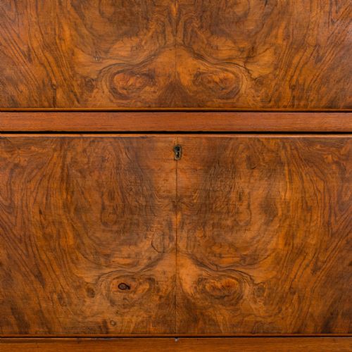 LARGE ANTIQUE GENTLEMAN'S TALLBOY ENGLISH WALNUT CHEST OF DRAWERS VICTORIAN - ADDITIONAL PHOTO 11