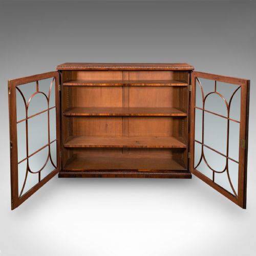 fig 2. Antique Astragal Glazed Drawing Room Bookcase, English, Display Cabinet, Regency