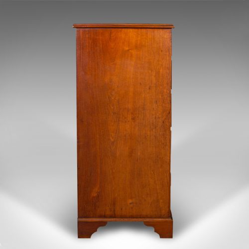 ANTIQUE ENGLISH TALLBOY CHEST OF DRAWERS VICTORIAN WALNUT FLAME CIRCA 1850 - ADDITIONAL PHOTO 2