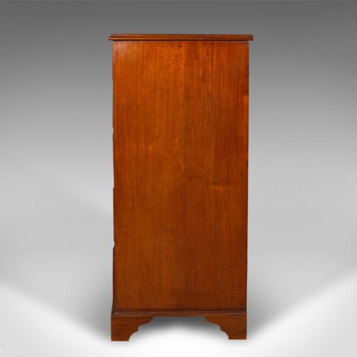 ANTIQUE ENGLISH TALLBOY CHEST OF DRAWERS VICTORIAN WALNUT FLAME CIRCA 1850 - ADDITIONAL PHOTO 4