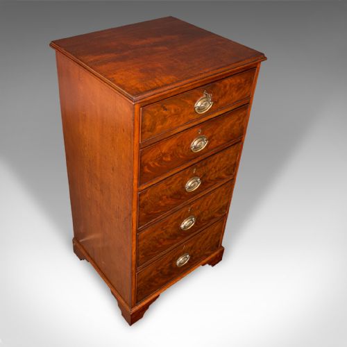 ANTIQUE ENGLISH TALLBOY CHEST OF DRAWERS VICTORIAN WALNUT FLAME CIRCA 1850 - ADDITIONAL PHOTO 5