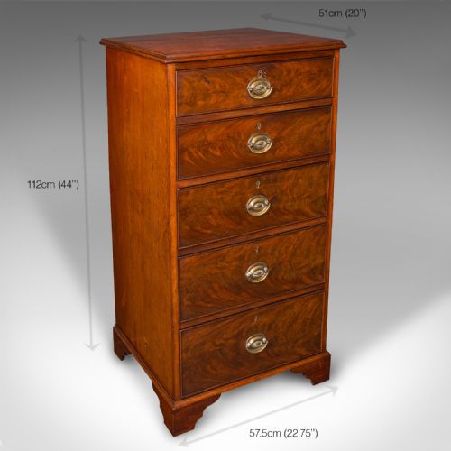 ANTIQUE ENGLISH TALLBOY CHEST OF DRAWERS VICTORIAN WALNUT FLAME CIRCA 1850 - ADDITIONAL PHOTO 10