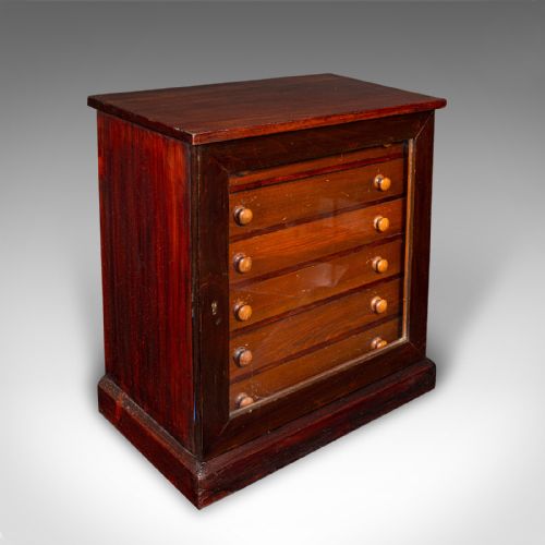 ANTIQUE 6 DRAWER SPECIMEN COLLECTOR CABINET ENGLISH DISPLAY STORAGE VICTORIAN - ADDITIONAL PHOTO 1