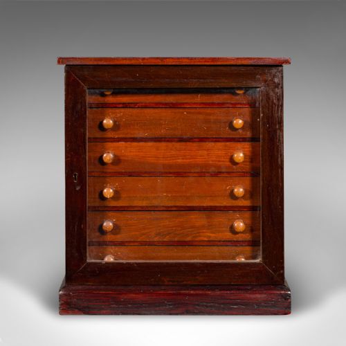 ANTIQUE 6 DRAWER SPECIMEN COLLECTOR CABINET ENGLISH DISPLAY STORAGE VICTORIAN - ADDITIONAL PHOTO 2