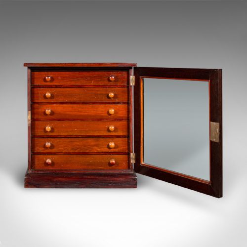 ANTIQUE 6 DRAWER SPECIMEN COLLECTOR CABINET ENGLISH DISPLAY STORAGE VICTORIAN - ADDITIONAL PHOTO 3
