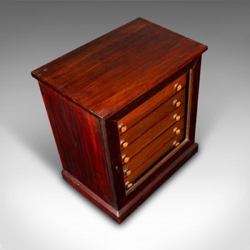ANTIQUE 6 DRAWER SPECIMEN COLLECTOR CABINET ENGLISH DISPLAY STORAGE VICTORIAN - ADDITIONAL PHOTO 7