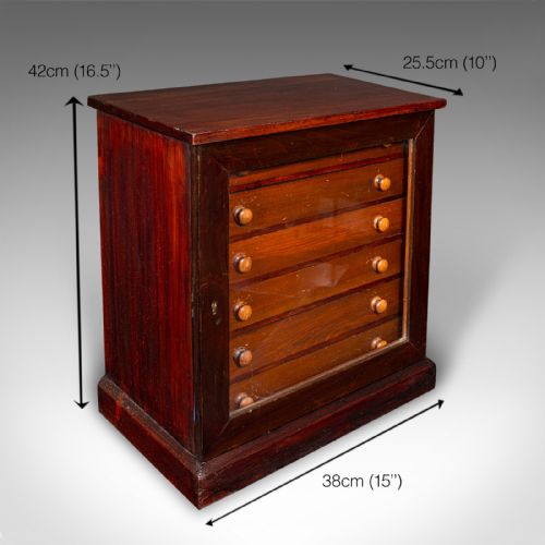 ANTIQUE 6 DRAWER SPECIMEN COLLECTOR CABINET ENGLISH DISPLAY STORAGE VICTORIAN - ADDITIONAL PHOTO 9